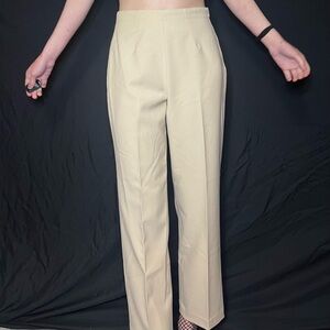 Inwear beige vintage slacks straight slim leg zipper
